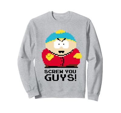 South Park Eric Cartman Screw You Guys! Pixelated Sweatshirt