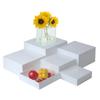 White /Transparent Acrylic Display Cube Stackable Buffet Decorating Box  Jewelry