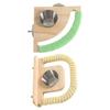 Adjustable Bird Playing Stand With Detachable Feeding Cups Wood Parrots Rest Station For Small Media Birds
