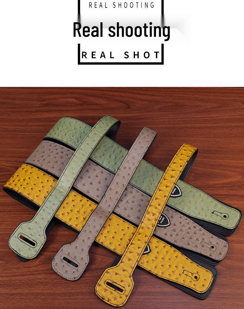 PU Leather Guitar Strap: Acoustic, Electric & Classical - No-Hole, Widened Shoulder Design