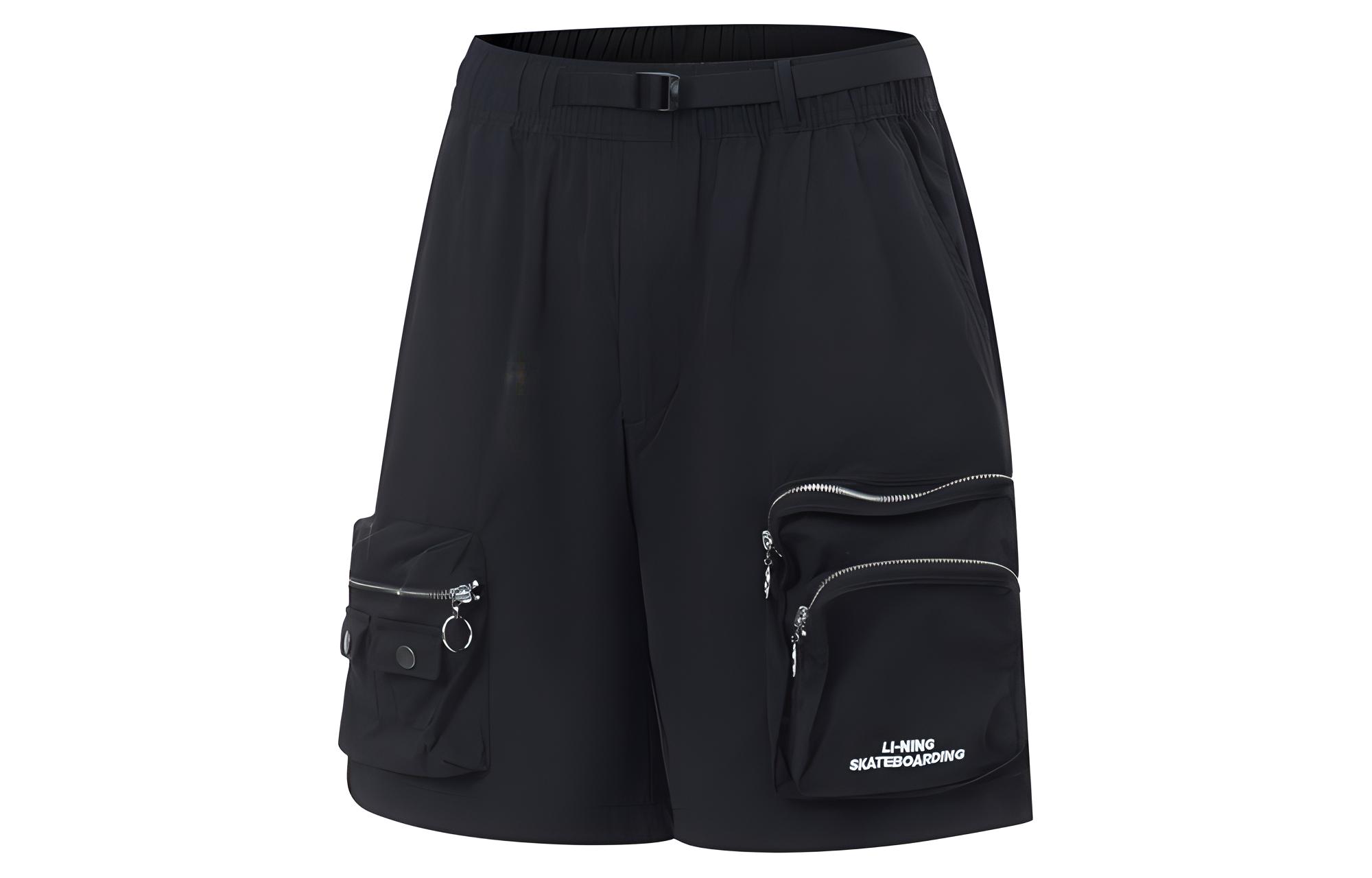 Li Ning Cargo Shorts Men s Black AKST065-1 S