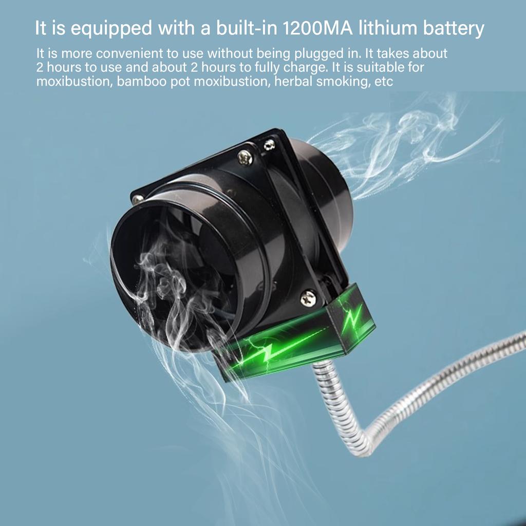 USB Rechargeable 3 Speed Dual Vent Portable Exhaust Fan For Electronics Repair Soldering Smoke Removal