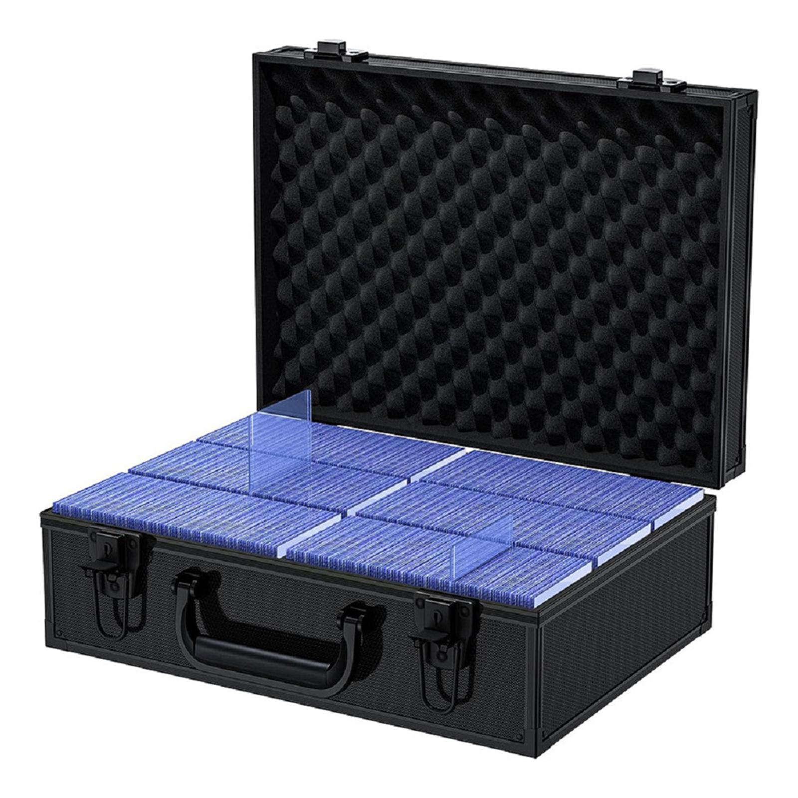 

2025 New Trading Card Box with 6 Dividers Sports Card Storage Boxes Shockproof Card Case Holder Dustproof for Trading Cards
