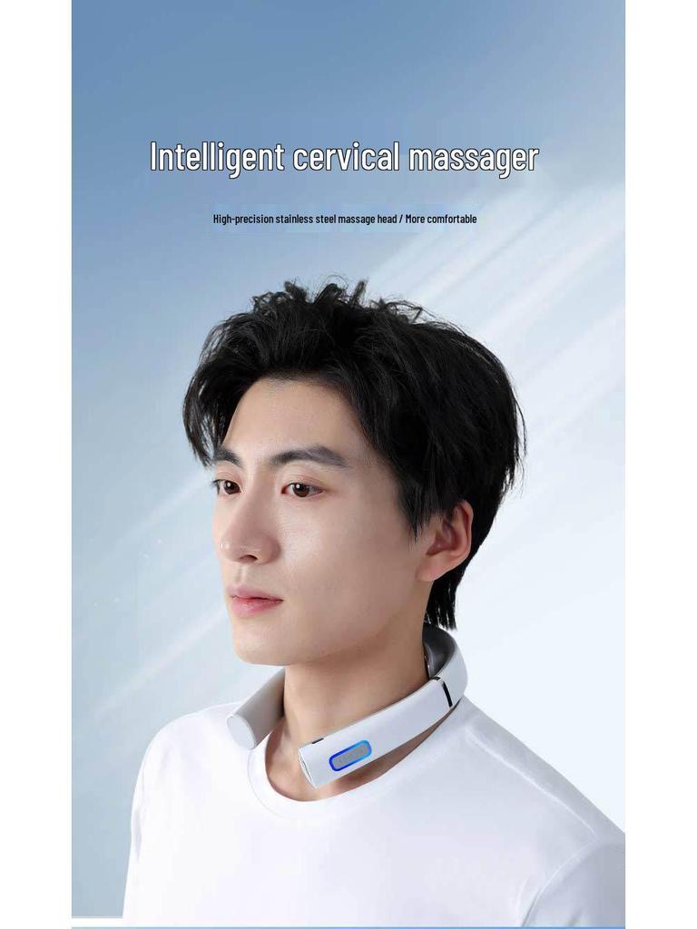 Smart EMS Cervical Neck Massager with Heat Therapy and Vibration