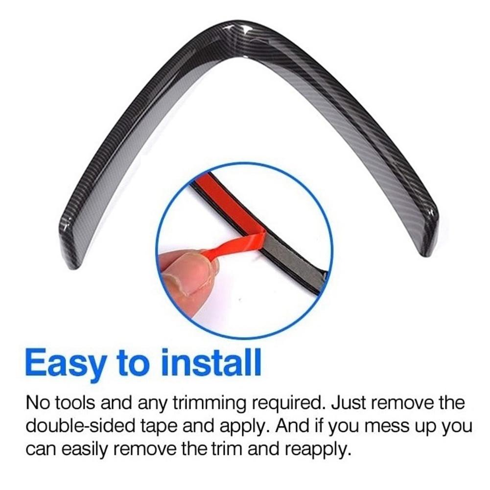 For Alfa Romeo Giulia 2016-2019 Car Front Bumper Air Grilles V Shape Frame Decoration Trim Cover Sticker Accessories