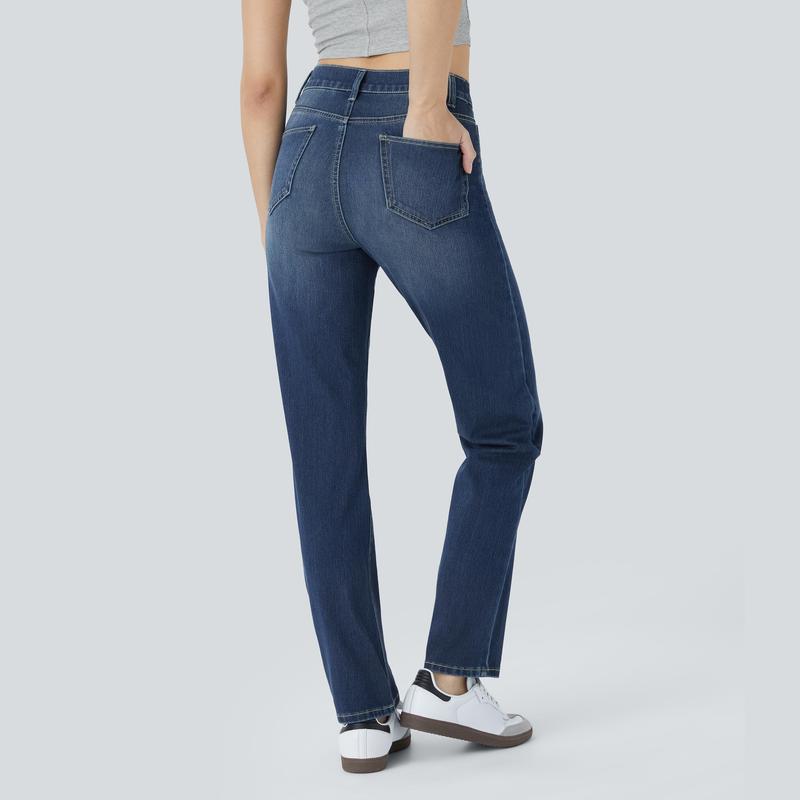 D 35021 European & American High-Waisted Yoga Jeans - New Style Cross