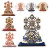 Christmas and Snowman Rotating Ferris Wheel Wooden Decoration, Holiday Tabletop Ornament