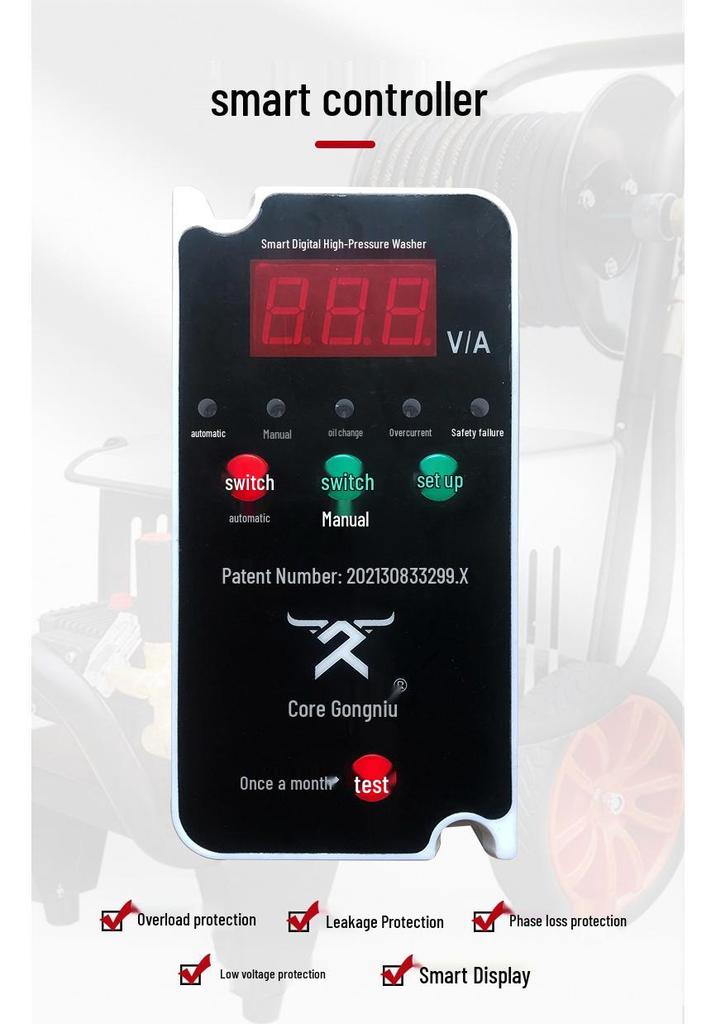 High-Power 220V/380V Commercial Car Wash Machine with Hose Reel for Shop or Farm