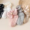 1-2Y Big Bow Princess Socks Simulated Pearl Bowknot Girl Middle Tube Sock Spring Summer Cotton Sock Baby Non-slip socks for Indoors