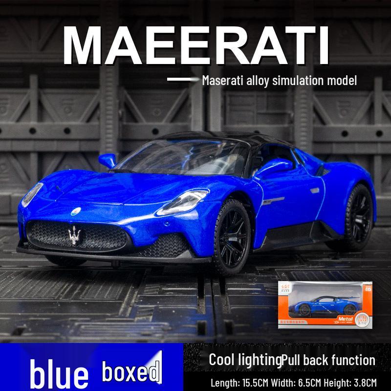 

Jiaye VB32713 Модель автомобиля из сплава Maserati MC20, игрушка с инерционным механизмом, звуком и светом синий