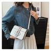 IELGY Women's Fashion Embroidery Pattern Messenger Square Bag Black