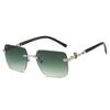 Rimless Square Sunglasses New Fashion Vintage Style Gradient Multi-color Sun Glasses Trendy Stylish Brand Design Shades