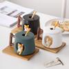 Cute Shiba Inu Ceramic Mug with Lid and Spoon