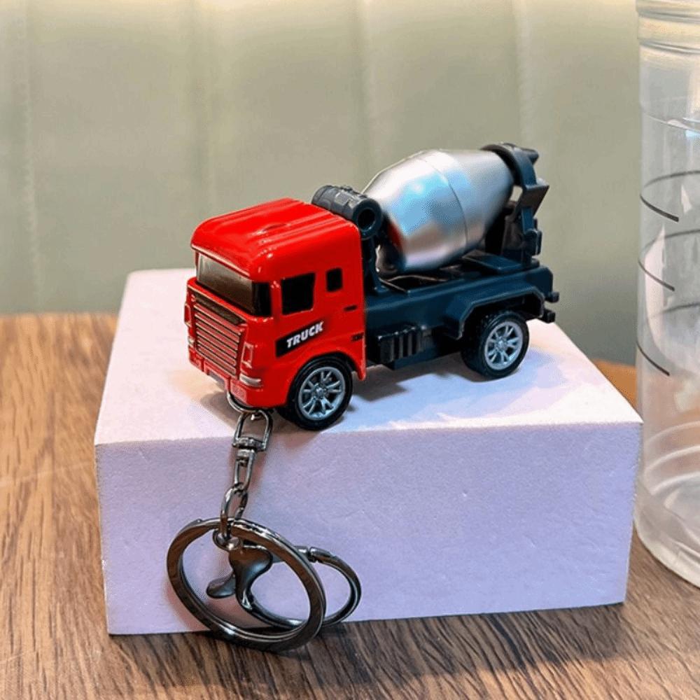 Cartoon Pullback Car Toy Pendant Movable Wheels Truck Key Pendant  Key/Backpack Decor