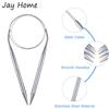 26PCS Circular Knitting Needle Sets Straight Double Pointed Stainless Steel Sweater Needle & Knitting Stitch Marker for Knitting
