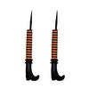 1 Pair Halloween Decoration Evil Witch Leg Decoration Inverted Evil Witch Feet Boots Stakes Courtyard Lawn Outdoor Garden Props