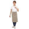 [smile Mode] Short Apron, Waist Apron, Work Apron, Half-Body Apron, Stylish, Solid Color, with Pockets, Unisex, Simple Design, Wrinkle-Resistant, for