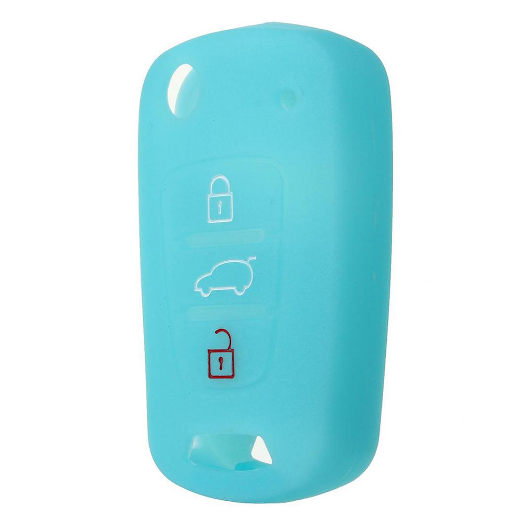 

Силіконовий чохол-тримач Shell підходить для K2 K5 I20 I30 IX35 IX30 Чохол для дистанційного ключа 3 кнопки синій