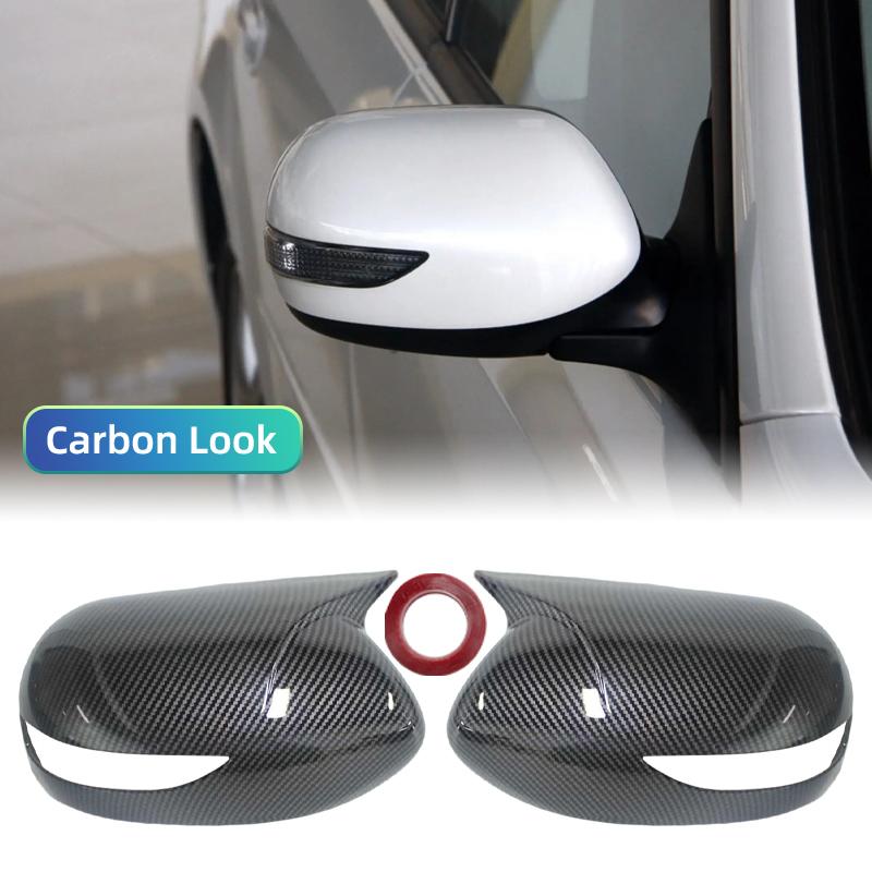 Car Styling For Subaru Legacy 06-07 Rearview Mirror Cap ABS Plastic Cover Carbon Fiber Black 2Pcs Scratch-Resistant
