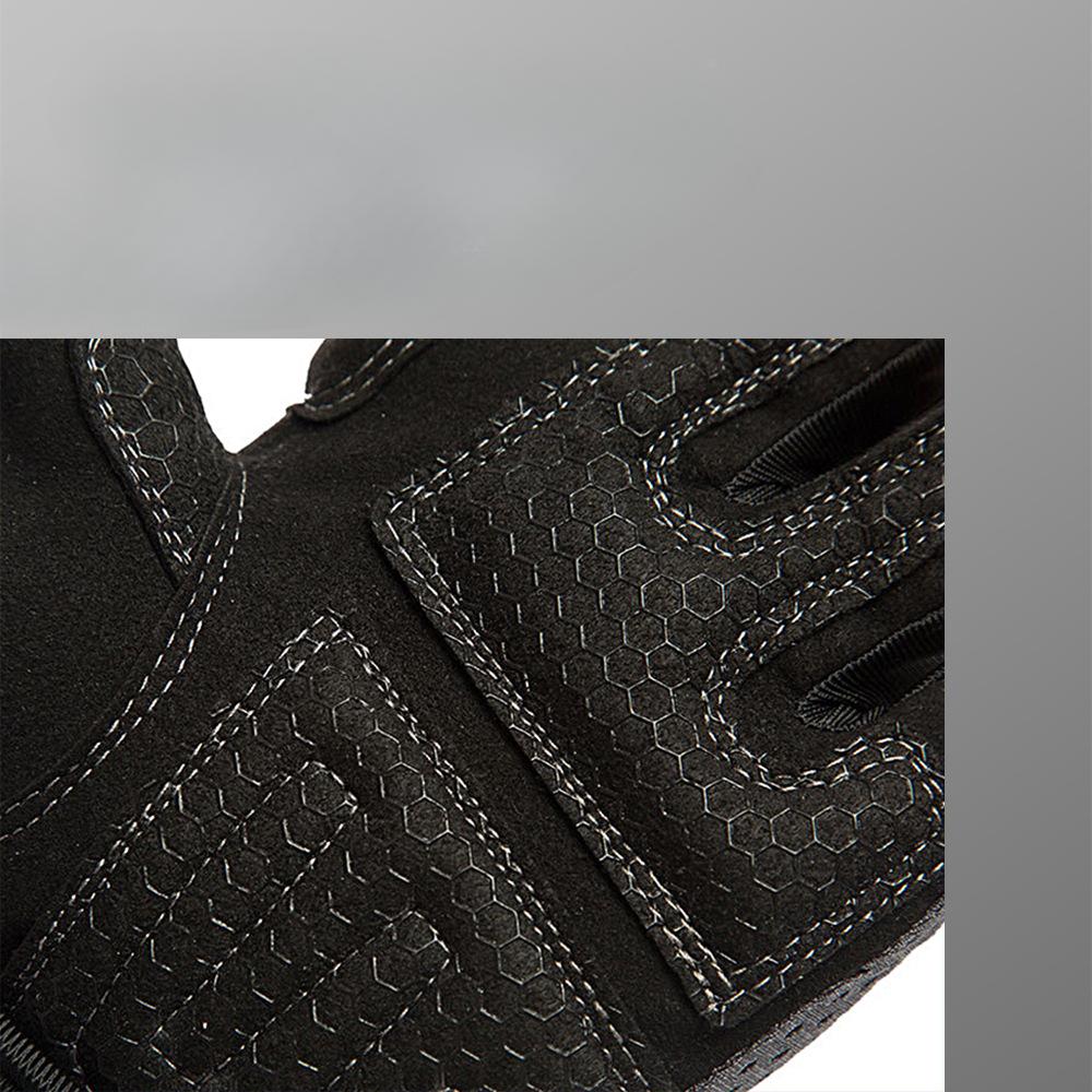 Fitness Half Finger Gloves Men's Equipment Training Exercise Lengthened Wrist Guards Women's Single Bar Pull Up Non Slip Breathable Wear Resistant