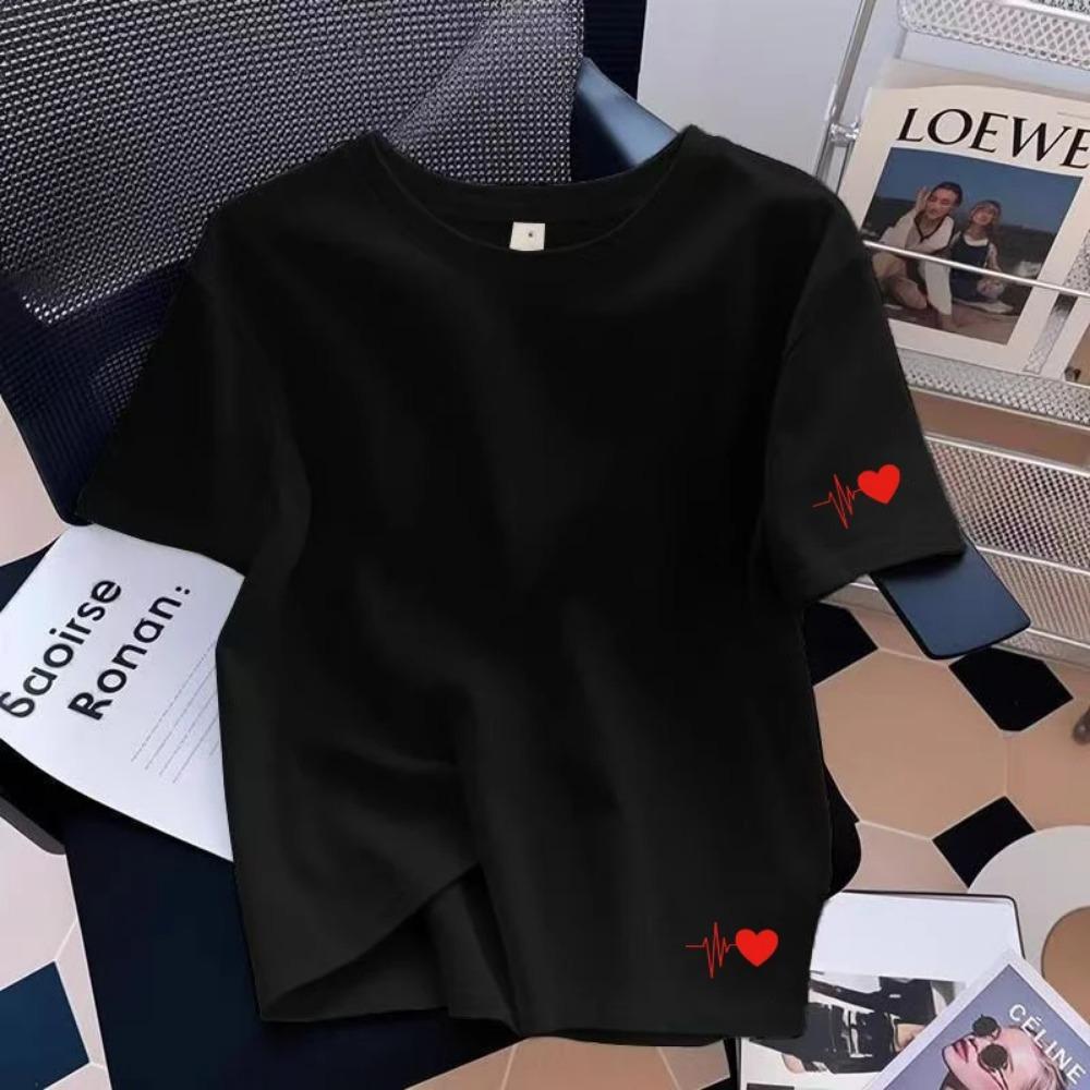 Womens T-shirts Printed Casual O-Neck Short Sleeve Outdoor Sports Jogging Woman Clothes 2026 Summer Best Seller Tees Tops