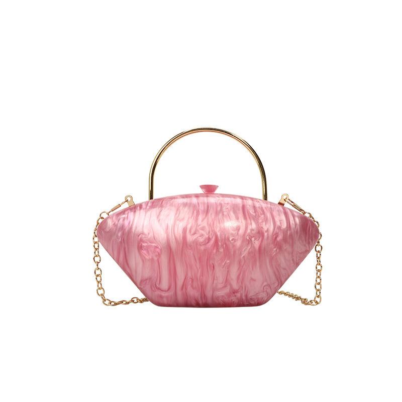 Women's Bag 2025 New European and American Fashion Niche Dinner Bag Acrylic Goose Egg Personalized Box Bag