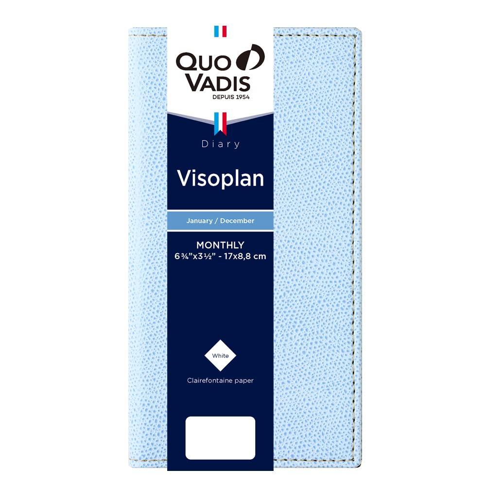 

QUOVADIS 2026 Planner Diary Buiso Plan / Club (Monthly Block, January Start, Slim Size 17x8.8cm) sky blue qv36702sb небо синє кольору