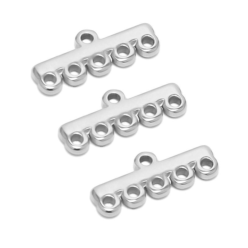 20pcs Stainless Steel Gold Multi Strand Layer Necklace Bracelet Clasps Bails Chains Connectors DIY Jewelry Findings Supplies