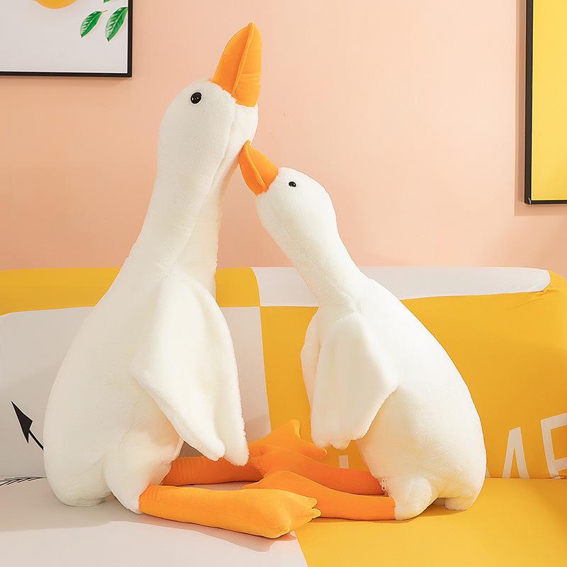 Plush Toy Duck Doll Large Size Duck Pillow Gift Sleeping Leg Cushion Children's Doll Cute Big White Goose
