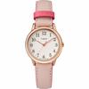 Timex Women's Easy Reader Leather Strap Watch, Pink/Rose Gold