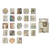 46pcs Diary Decorative Decal Self Adhesive Vintage Clock Pattern Diary Stickers for Handbooks Notebooks Albums Theory