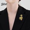 Detailed Craftsmanship Brooch Women Osmanthus Shape Retro Style Pin Suits