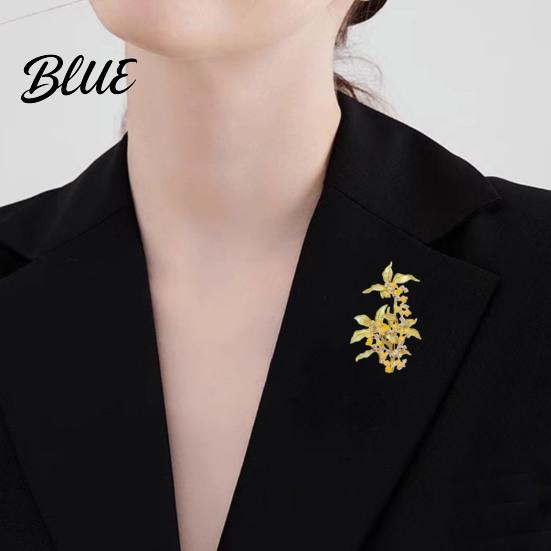 Detailed Craftsmanship Brooch Women Osmanthus Shape Retro Style Pin Suits