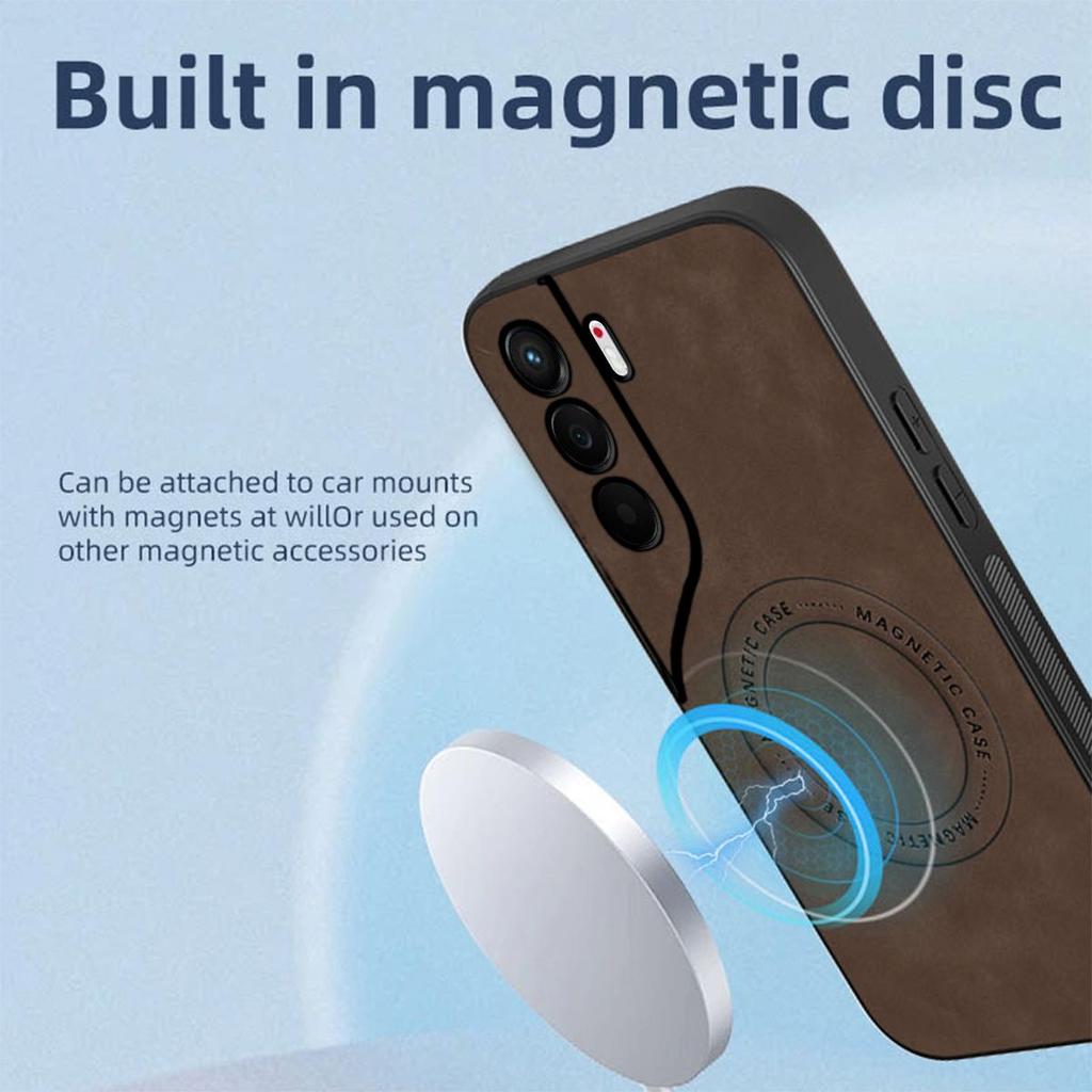 Premium Retro Leather Grain TPU Case for TECNO CAMON 40 Pro 4G,40 Pro 5G Anti‑Drop Business Phone Shell