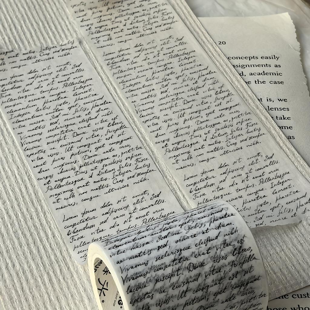 1 rotolo da 8 metri nastro decorativo per collage fai-da-te con lettere d'amore inglesi retrò e decorazione per quaderno a mano