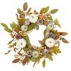 Artificial Pumpkin Wreath Autumn Pumpkin Wreath with Pumpkin Berry Mixed Leaves Window Wall Door Decoration