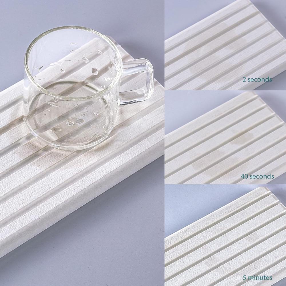White Rectangle Diatomite Coasters Set Absorbent Stone Mats for Soap Dishes Plants Toiletries Modern Home Decor Fast Drying