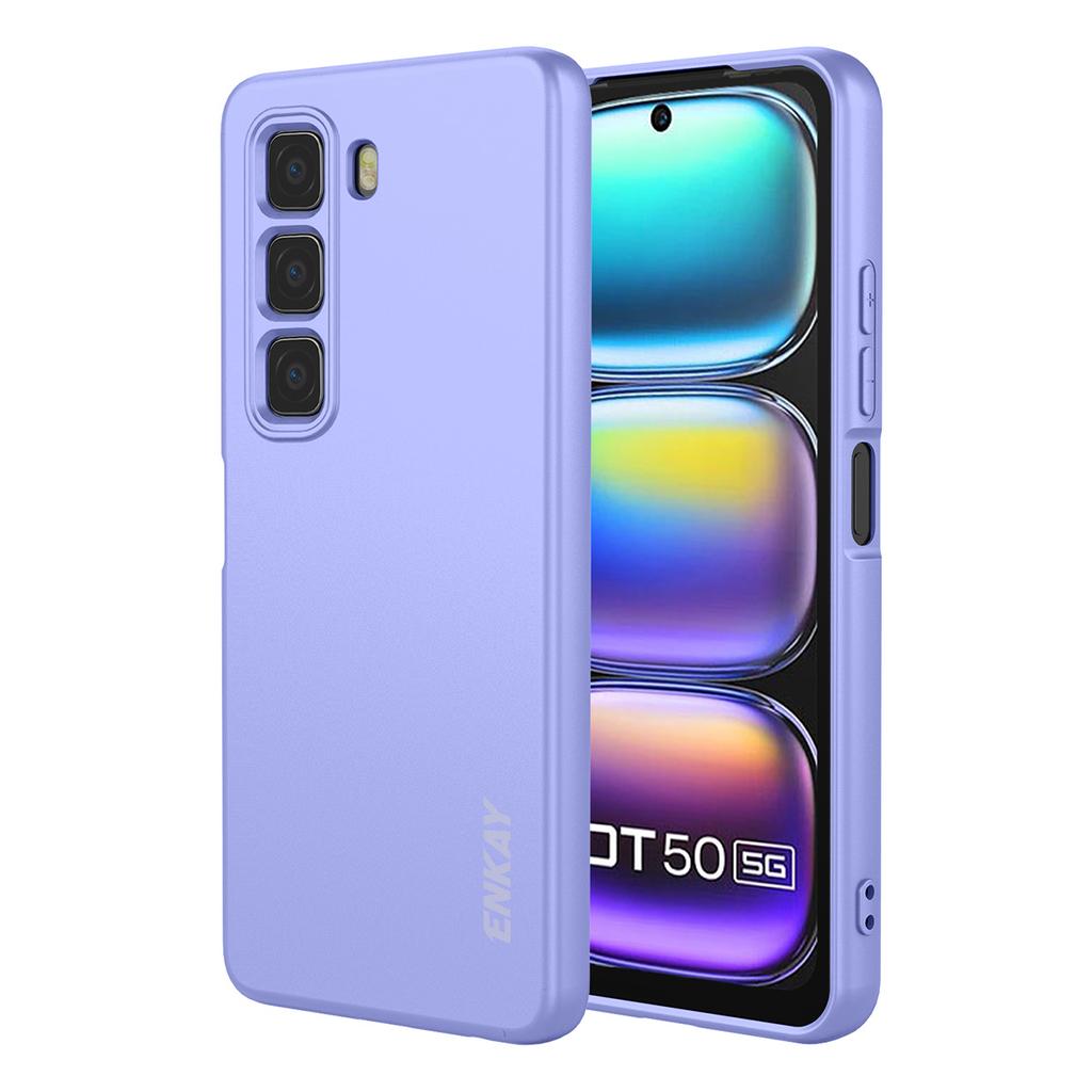 For Infinix Hot 50 5G Silicone Case Straight Edge Cell Phone Back Cover