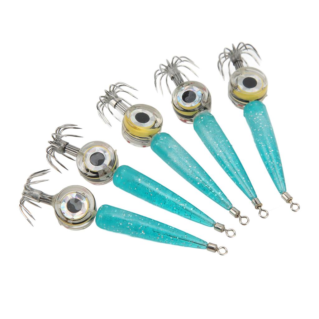 5 szt. Haczyk LED Ośmiornica Mocna Penetracja Stal Wysokowęglowa Elektroniczne Wędkowanie Światło Ośmiornicy dla