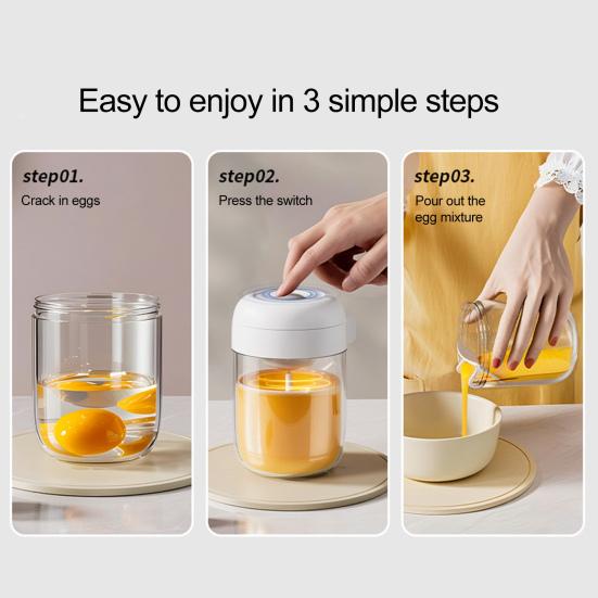 Electric Egg Stirring Cup Large Capacity Portable Cordless Automatic Mixing Cup Multi-purpose High Speed Coffee Milk Protein Powder Stirring Cup
