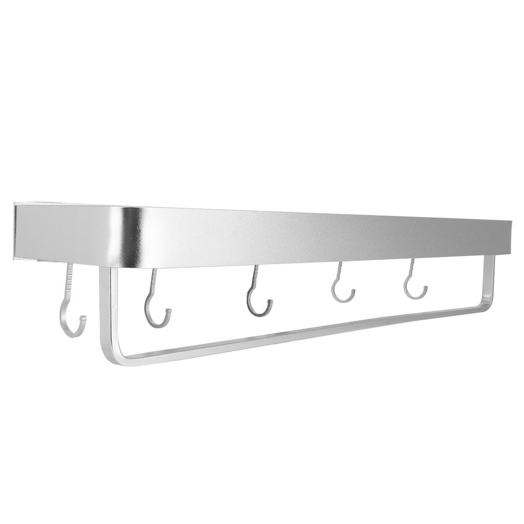 Bathroom Shelf Wall Mount Space Aluminium Shower Single Layer Shelf Shampoo Storage Rack50cm