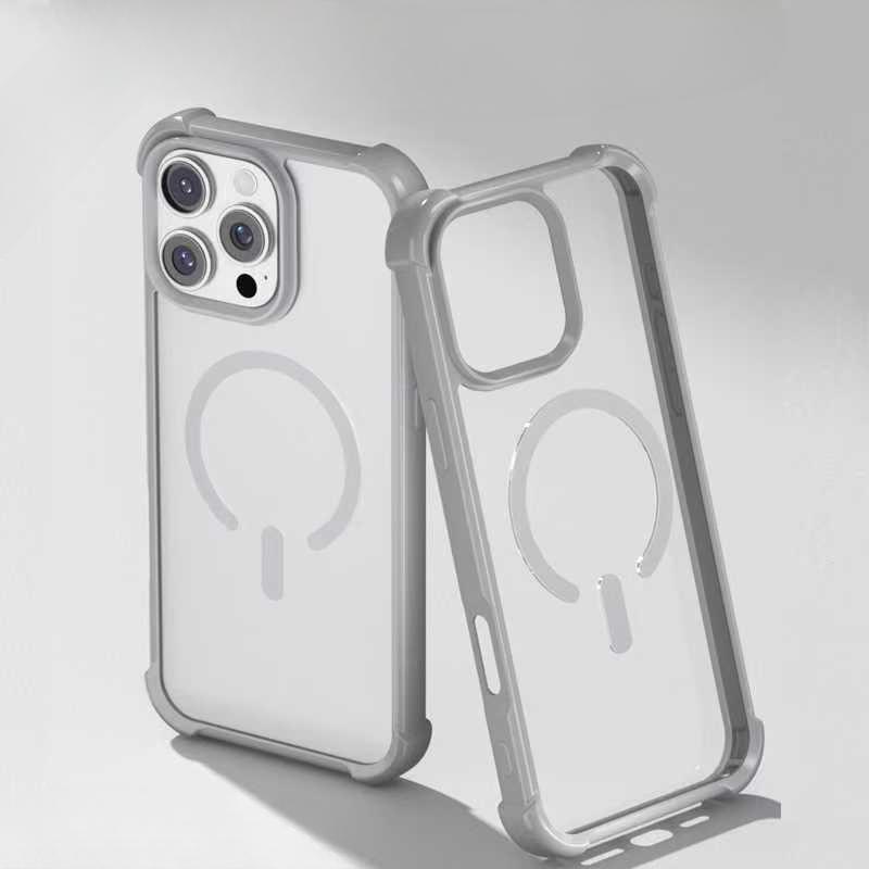 

Макарон Подходит для чехла для мобильного телефона IPhone 16 Прозрачный Магнитная адсорбция Apple 15/14 Четыре угла Защита от падения Полное покрытие Защитный чехол Apple 16Plus