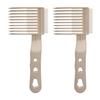 2Pcs Barber Fade Comb Professional Positioning Blending Curved Hair Clipper Comb Home Salon Hairdresser Men Hair Cutting Comb Barber