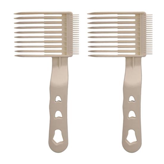 2Pcs Barber Fade Comb Professional Positioning Blending Curved Hair Clipper Comb Home Salon Hairdresser Men Hair Cutting Comb Barber