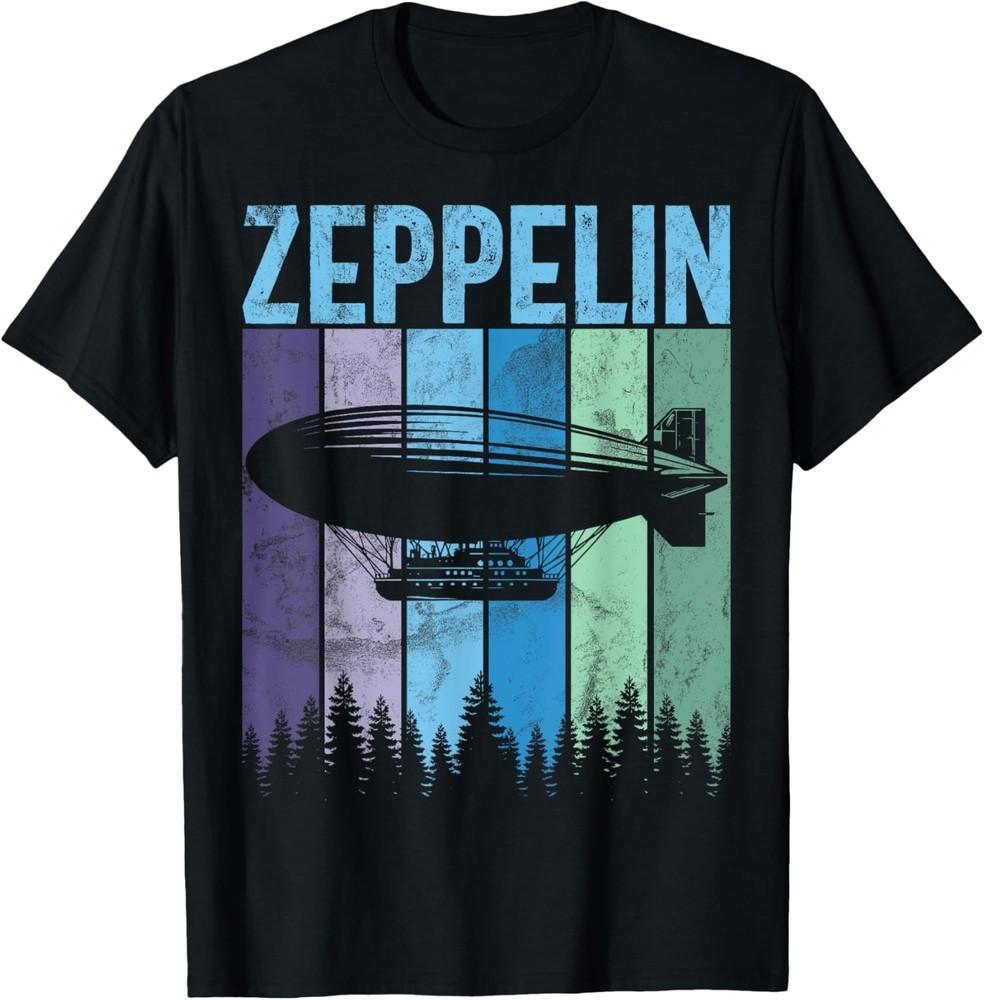 Ретро Цеппелин 70-е 80-е Дирижабль Аэростат Цепелин Зепплин Футболка Унисекс Футболка L