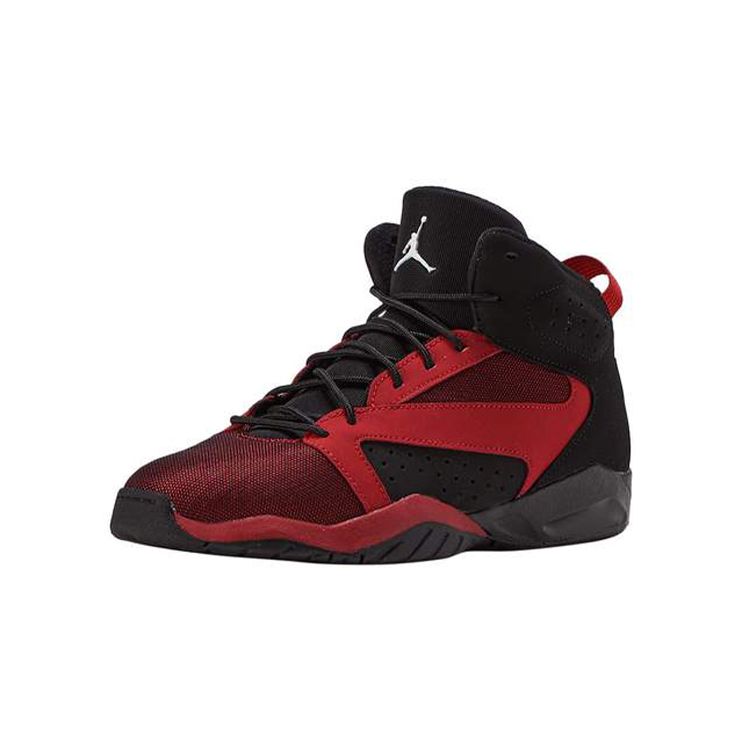 Jordan Lift Off Retro Cushioning Durable Mid-Top Kids Basketball Shoes Kids Basketball Shoes Black Red AV1243-002