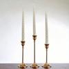 Vintage Gold Metal Tapered Candle Holders, Modern High Pedestal Candle Stand Decor, Tabletop Centerpiece For Wedding Party Dining