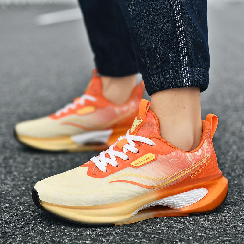 E-TPU Sole Men Running Shoes for Women Soft Cushion Jogging Sports Shoes Breathable Sneakers Unisex Walking Shoes Male Footwear