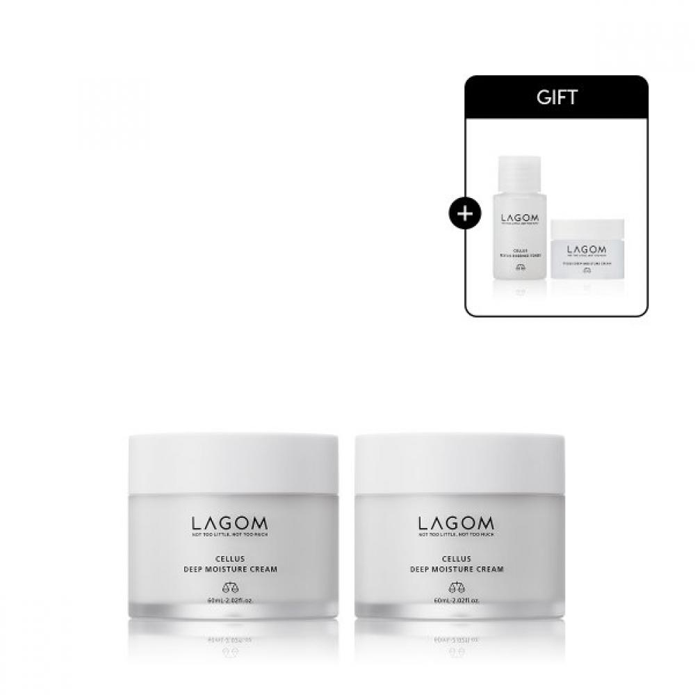 Lagom Deep Moisture Duo Set Mini Deep Cream 15ml Mini Essence Toner 25ml + Gift Deep Cream 60mL+Mini Deep Cream+Mini Essence Toner