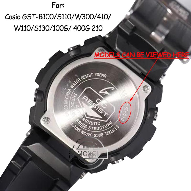 Pasek żywiczny Pasujący do Casio GST-B100 GST-210 GST-W300 Męski Sportowy Wodoodporny Silikonowy Pasek do Zegarka
